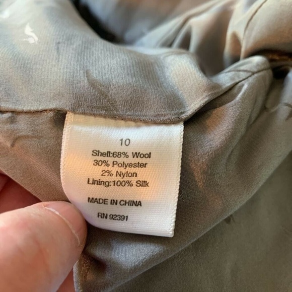 Larsen Peacoat Gray Double Breasted Button 10 - Picture 6 of 8